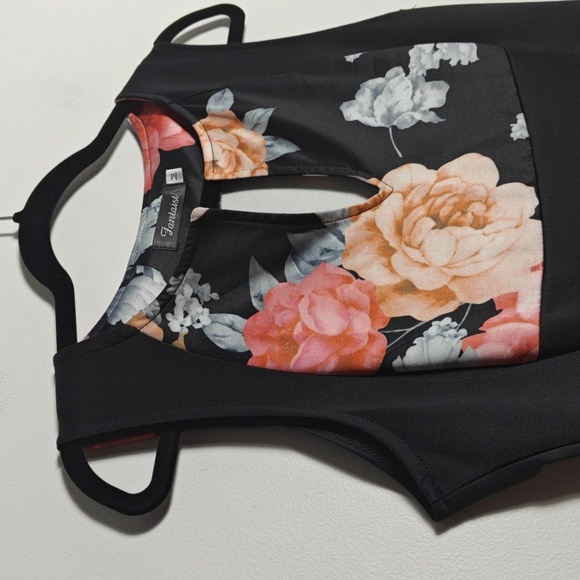 FANTAIST Floral Sleeveless Dress - Black and Multi Size Medium - Picture 9 of 16